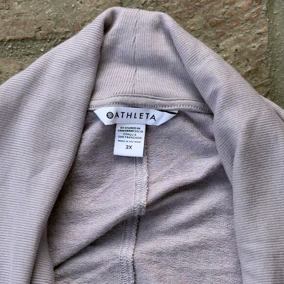 Athleta Lavender Sweater Cardigan Drape Long Sleeve Cozy Fall Spring Size 3X - Picture 4 of 8